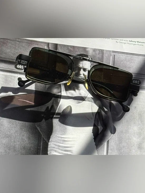 LA Eyeworks Black Rectangular Sunglasses with Side Shields, Unisex - Picture 9 of 14